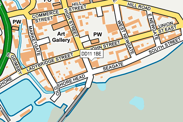 DD11 1BE map - OS OpenMap – Local (Ordnance Survey)