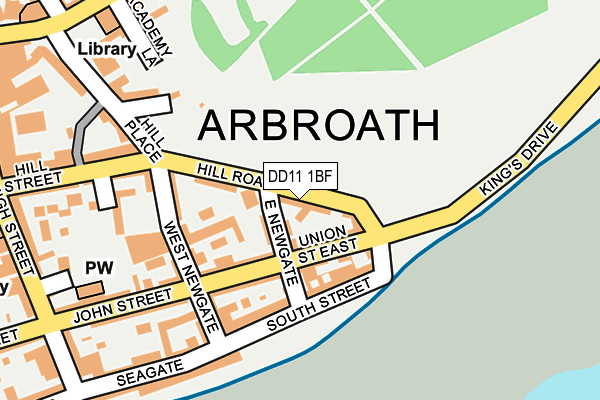 DD11 1BF map - OS OpenMap – Local (Ordnance Survey)