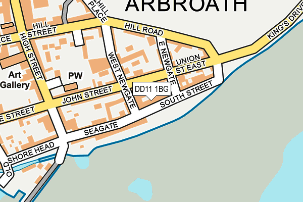 DD11 1BG map - OS OpenMap – Local (Ordnance Survey)