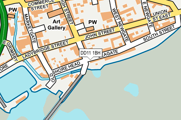 DD11 1BH map - OS OpenMap – Local (Ordnance Survey)