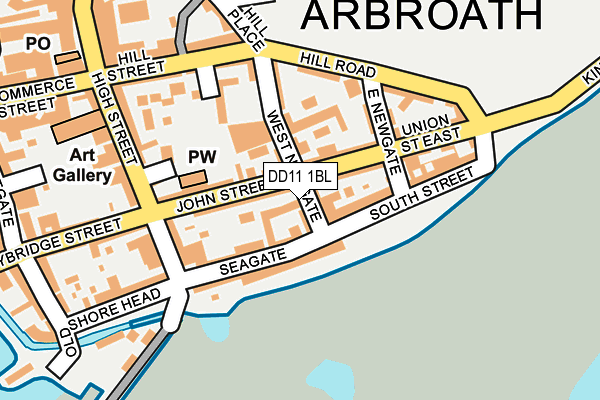 DD11 1BL map - OS OpenMap – Local (Ordnance Survey)