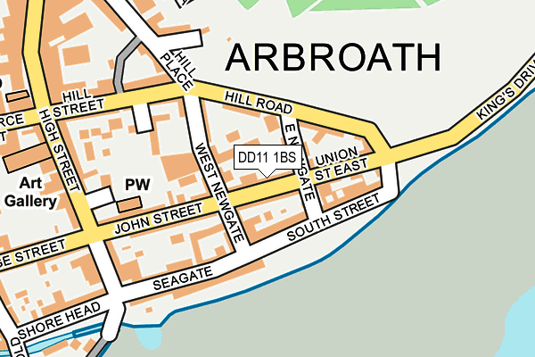 DD11 1BS map - OS OpenMap – Local (Ordnance Survey)