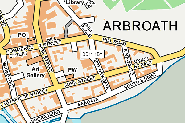 DD11 1BY map - OS OpenMap – Local (Ordnance Survey)