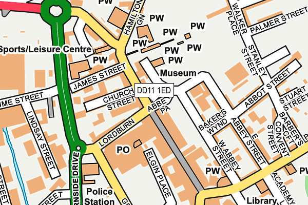 DD11 1ED map - OS OpenMap – Local (Ordnance Survey)