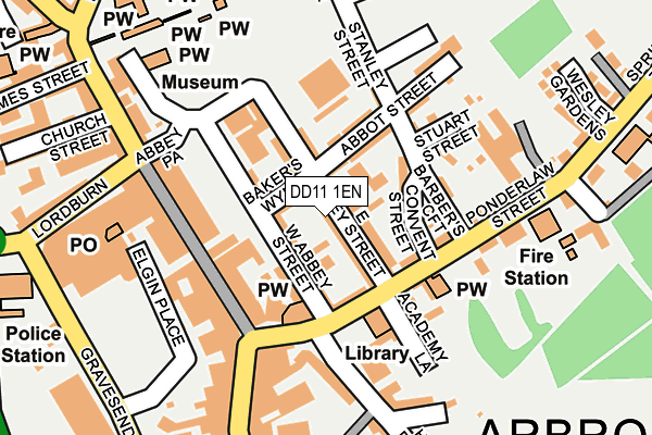 DD11 1EN map - OS OpenMap – Local (Ordnance Survey)