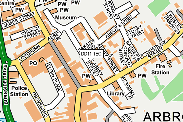 DD11 1EQ map - OS OpenMap – Local (Ordnance Survey)