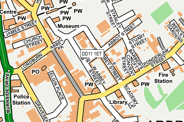 DD11 1ET map - OS OpenMap – Local (Ordnance Survey)