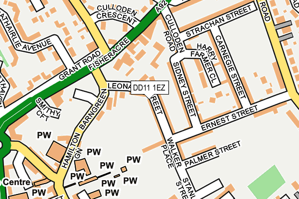 DD11 1EZ map - OS OpenMap – Local (Ordnance Survey)