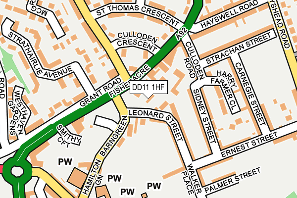 DD11 1HF map - OS OpenMap – Local (Ordnance Survey)