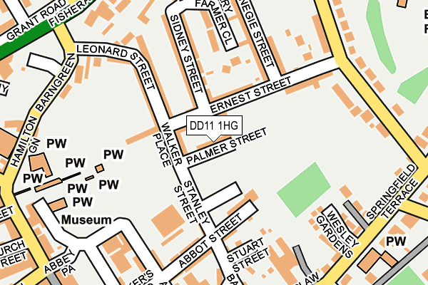 DD11 1HG map - OS OpenMap – Local (Ordnance Survey)