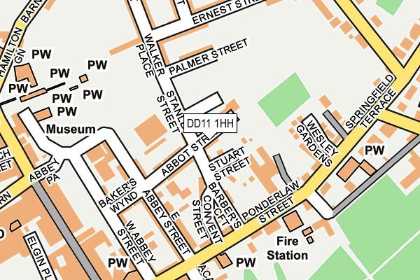 DD11 1HH map - OS OpenMap – Local (Ordnance Survey)