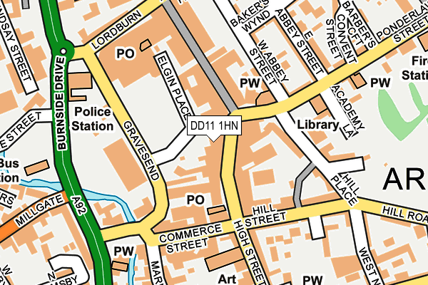 DD11 1HN map - OS OpenMap – Local (Ordnance Survey)