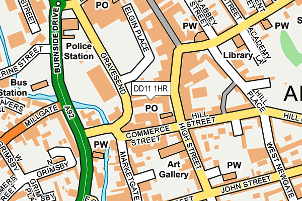 DD11 1HR map - OS OpenMap – Local (Ordnance Survey)