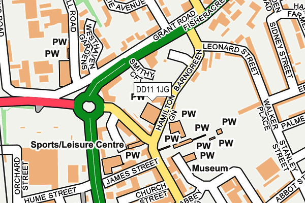 DD11 1JG map - OS OpenMap – Local (Ordnance Survey)