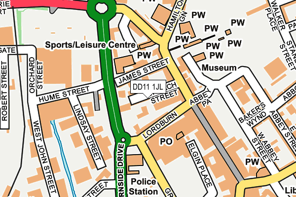 DD11 1JL map - OS OpenMap – Local (Ordnance Survey)