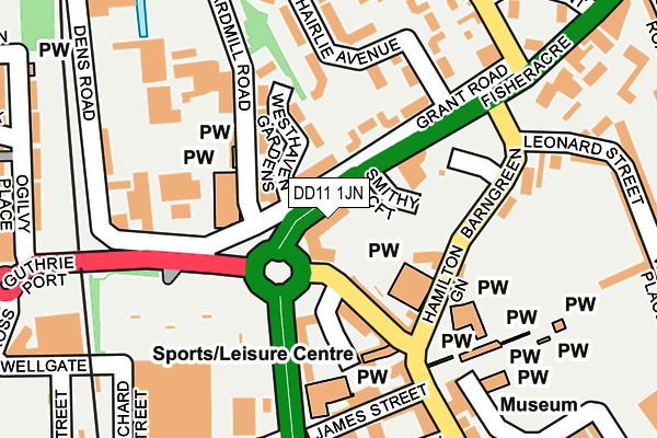 DD11 1JN map - OS OpenMap – Local (Ordnance Survey)
