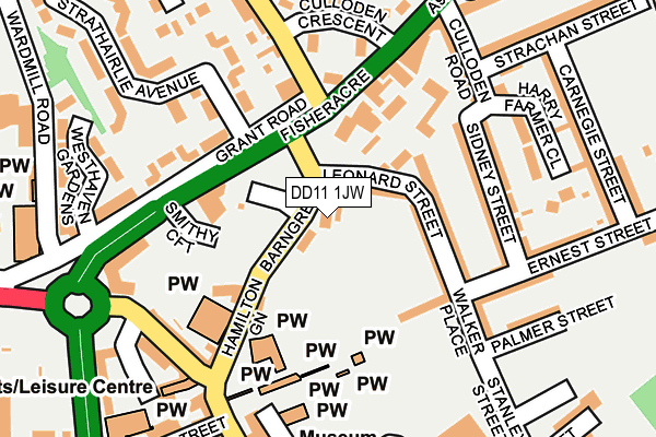 DD11 1JW map - OS OpenMap – Local (Ordnance Survey)