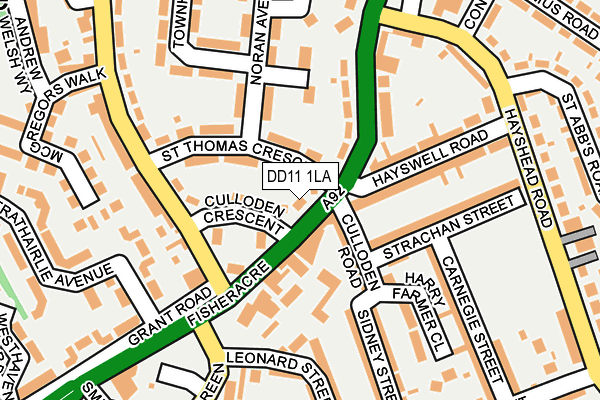DD11 1LA map - OS OpenMap – Local (Ordnance Survey)