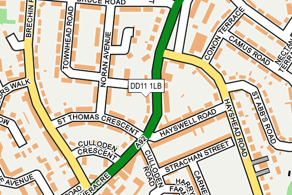 DD11 1LB map - OS OpenMap – Local (Ordnance Survey)