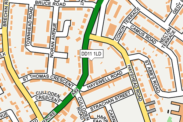 DD11 1LD map - OS OpenMap – Local (Ordnance Survey)