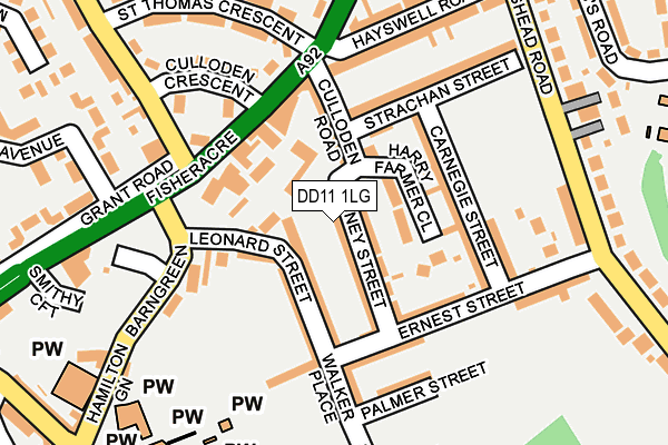 DD11 1LG map - OS OpenMap – Local (Ordnance Survey)