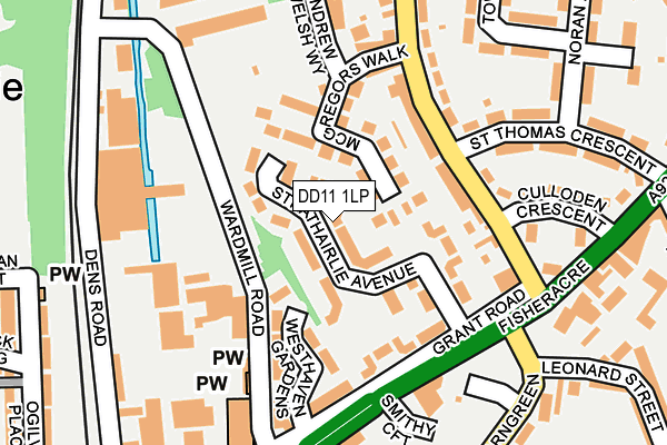 DD11 1LP map - OS OpenMap – Local (Ordnance Survey)