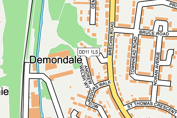 DD11 1LS map - OS OpenMap – Local (Ordnance Survey)