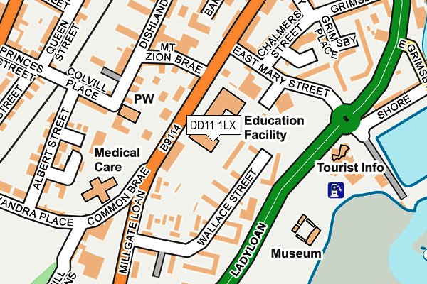 DD11 1LX map - OS OpenMap – Local (Ordnance Survey)