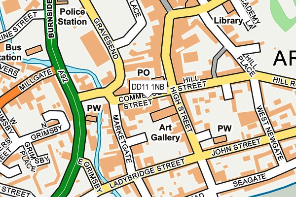 DD11 1NB map - OS OpenMap – Local (Ordnance Survey)