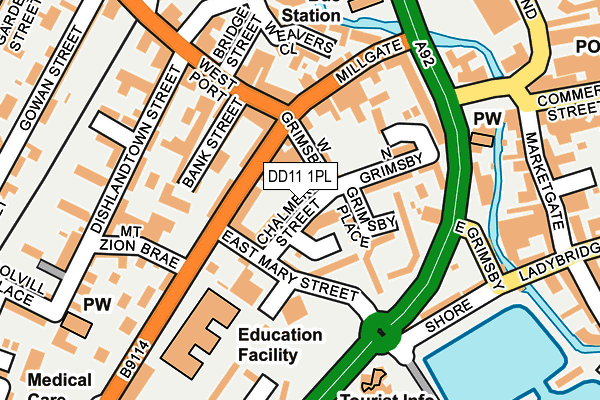 DD11 1PL map - OS OpenMap – Local (Ordnance Survey)