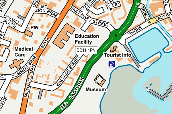 DD11 1PN map - OS OpenMap – Local (Ordnance Survey)