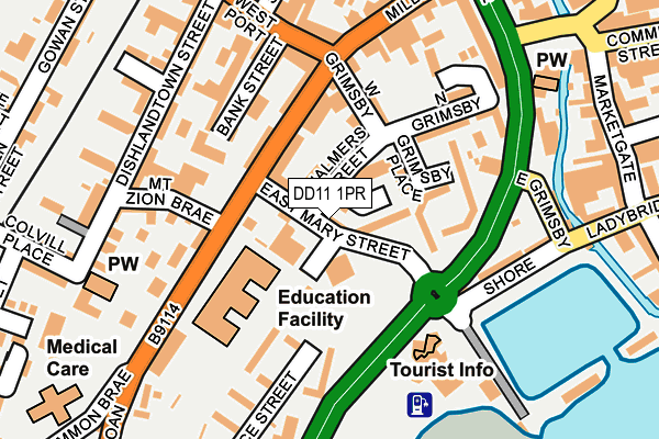 DD11 1PR map - OS OpenMap – Local (Ordnance Survey)