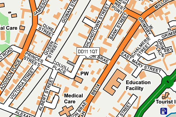 DD11 1QT map - OS OpenMap – Local (Ordnance Survey)