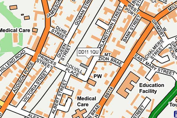 DD11 1QU map - OS OpenMap – Local (Ordnance Survey)