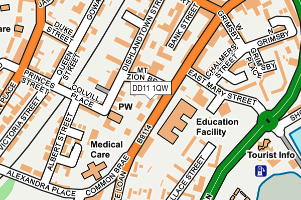 DD11 1QW map - OS OpenMap – Local (Ordnance Survey)