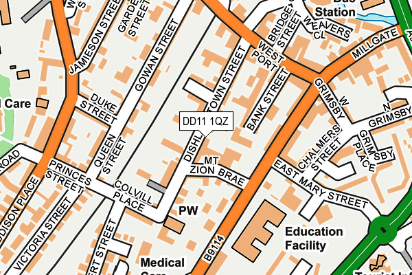 DD11 1QZ map - OS OpenMap – Local (Ordnance Survey)