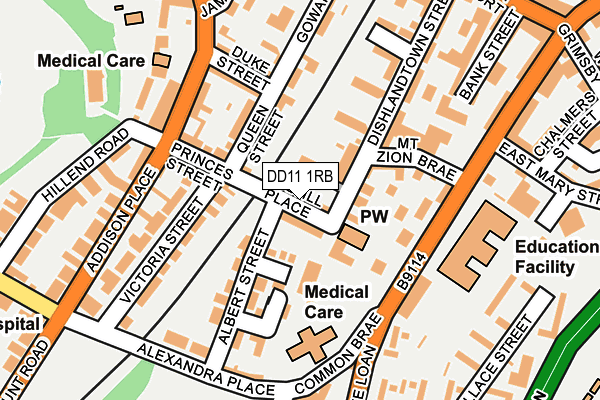 DD11 1RB map - OS OpenMap – Local (Ordnance Survey)