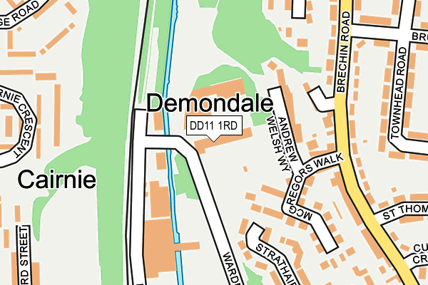 DD11 1RD map - OS OpenMap – Local (Ordnance Survey)