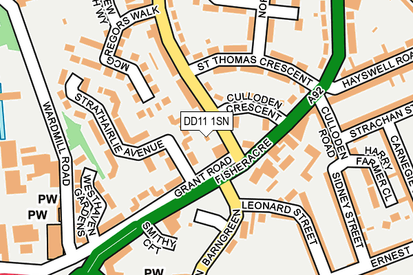 DD11 1SN map - OS OpenMap – Local (Ordnance Survey)