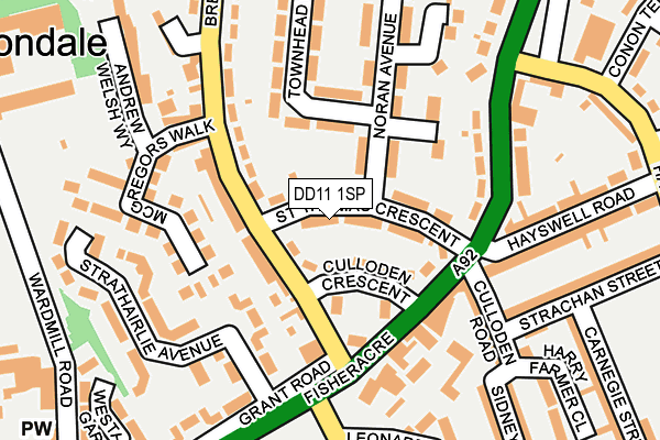 DD11 1SP map - OS OpenMap – Local (Ordnance Survey)