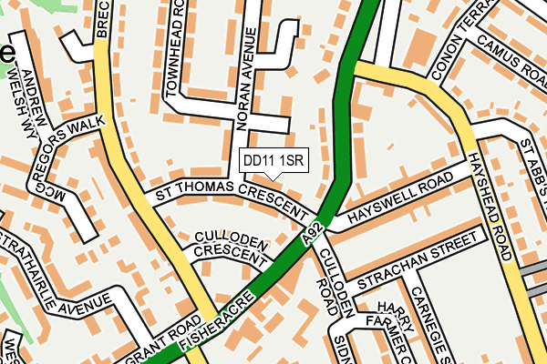 DD11 1SR map - OS OpenMap – Local (Ordnance Survey)