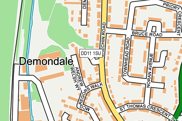 DD11 1SU map - OS OpenMap – Local (Ordnance Survey)