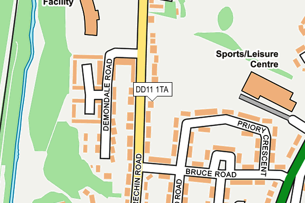 DD11 1TA map - OS OpenMap – Local (Ordnance Survey)