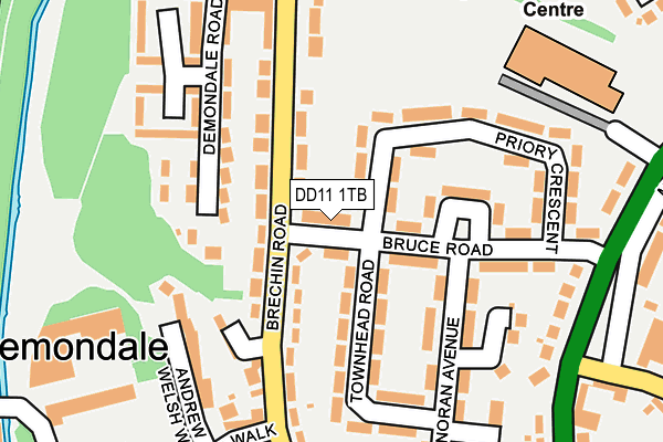 DD11 1TB map - OS OpenMap – Local (Ordnance Survey)