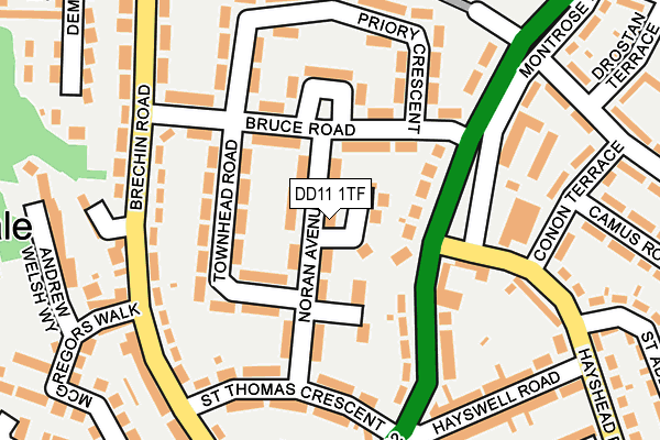 DD11 1TF map - OS OpenMap – Local (Ordnance Survey)