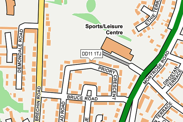 DD11 1TJ map - OS OpenMap – Local (Ordnance Survey)