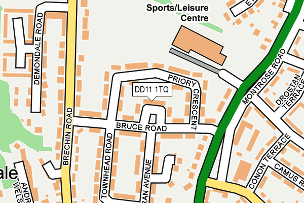 DD11 1TQ map - OS OpenMap – Local (Ordnance Survey)