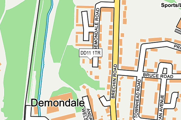 DD11 1TR map - OS OpenMap – Local (Ordnance Survey)