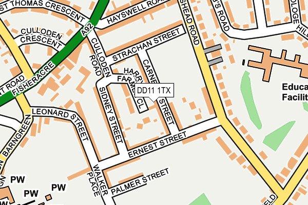 DD11 1TX map - OS OpenMap – Local (Ordnance Survey)