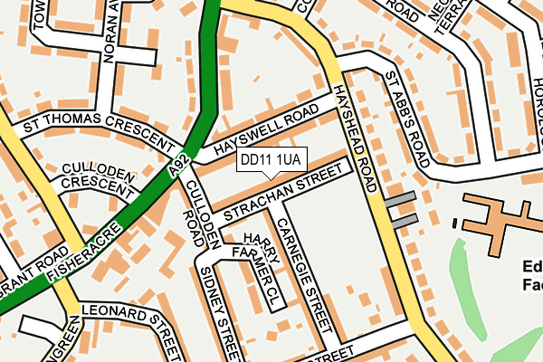 DD11 1UA map - OS OpenMap – Local (Ordnance Survey)